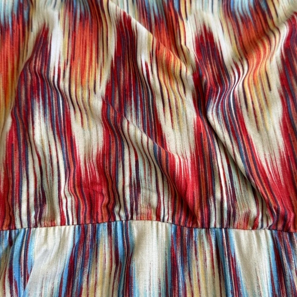 NWT Chicos Cameron Short Sleeve in Red Orange Diamond Size Large $109 Retail - Picture 5 of 11